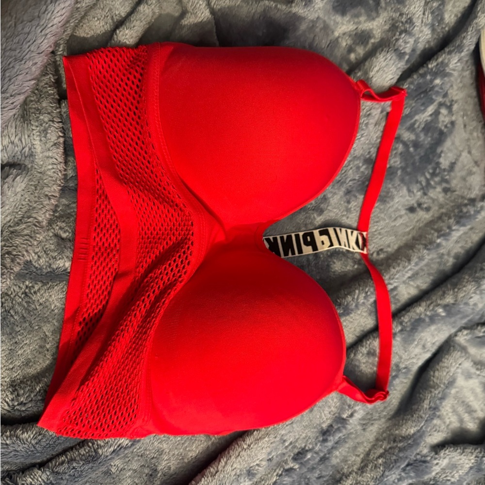 PINK Victoria's Secret Red Seamless Bra Intimates